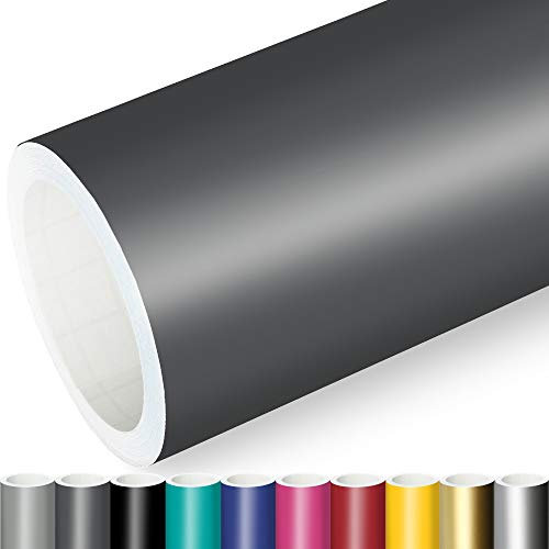 Actinium® Klebefolie 10€/m² Dunkel Grau Matt | 5m x 0,31m selbstklebende matte Folie | Möbelfolie selbstklebend Küchenfolie Plotterfolie