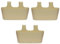 Gariella - 3 x Blumenkasten in Beige, Hängekasten, Geländer-Montage, Balkon, Außenbereich, 5,5 L, oval, Kunststoff, Übertopf, Pflanzkasten, Blumentopf zum Hängen, Wasserspeicher/Untersetzer