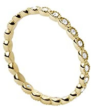 Fossil Ring Für Frauen Vintage Iconic, Höhe: 1,9mm Gold-Edelstahl-Ring, JF03749710