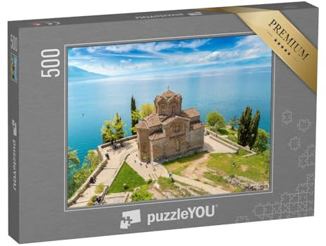 puzzleYOU: Puzzle 500 Teile „Wunderschöne Jovan-Kaneo-Kirche in Ohrid, Mazedonien“ – aus der Puzzle-Kollektion Weitere Europa-Motive