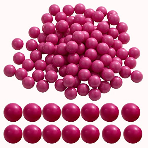 100 x 0,68 Kaliber Paintballs wiederverwendbar für Training, 0,68 Kaliber, massives Nylon, Paintball, Munition, kinetisches Projektil, nahtloser Reball zur Selbstverteidigung (3,6 g, Rhodamin)
