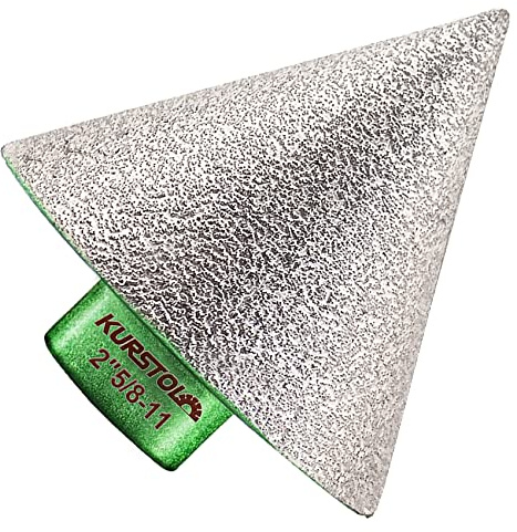 KURSTOL Diamond Cone Tile Bit - Diamond Countersink Drill Bit 2 In x 5/8-11 Thread Angle Grinder,Diamond Beveling Chamfer Bit for Shaping Enlarging Existing Holes of Granite Marble Porcelain Tiles…