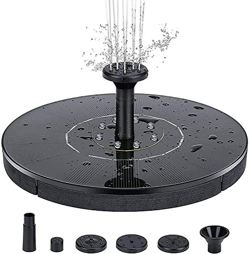 INF Solar Springbrunnen 18 cm mit weißer LED-Beleuchtung