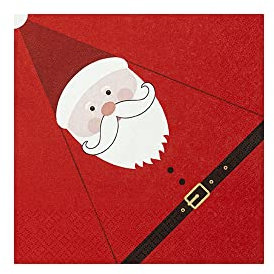 20 Servietten Santa zum Falten | Weihnachtsmann | Falttechnik | Winter | Weihnachten | Tischdeko | Decoupage | Serviettentechnik 33x33cm