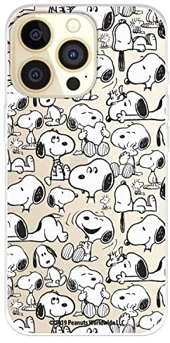 Offizielle Snoopy Schutzhülle für iPhone 14 Pro, Silhouetten zum Schutz Ihres Handys, weiches Silikon, mit offizieller Snoopy-Lizenz