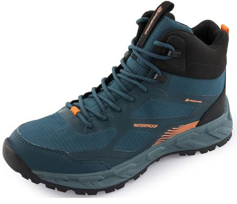 Alpine PRO LOPEK | Knöchelhohe Herren Wander- und Trekkingschuhe mit wasserdichter Behandlung Waterproof | stoßdämpfender Eva Zwischensohle und hochwertiger Gummilaufsohle