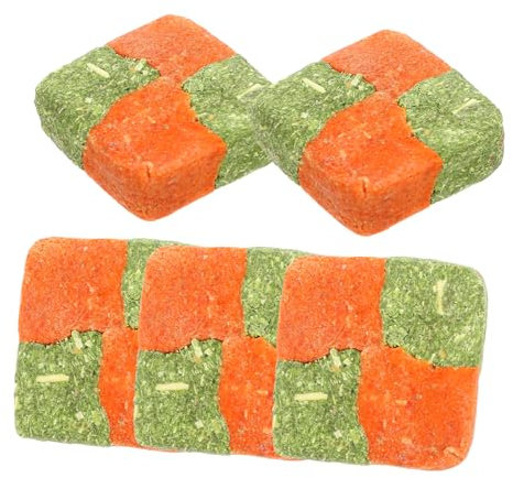 Mipcase 5 Stück Liefert Würfel Krallen Doppel-Chinchilla Meerhamster Naturschwein Schweine Tierkuchen Chinchillas Kuchen Gras Stick Kauen Karotte Kaninchen Schleifen Hamster Steine