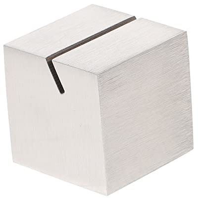HONMEET Visitenkarten-Menühalter Zubehör für den Schreibtisch Postkartenhalter namenskärtchen platzkarte Ausstellungsregale Office-Nachrichtenkarten-Organizer Tischnummer Steht Quadrat