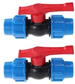 Boxonly 2 Stück 32 mm Absperrventilverbinder Kugelhahn für HDPE oder Alkathene Wasserleitungen, Kompressionspassform