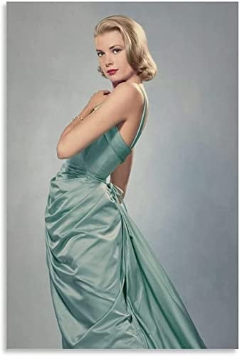 XCPORA Grace Kelly Poster Ästhetik Grace Kelly druckt kreative Wandkunst Moderne Leinwand Malerei für Schlafzimmer Wanddekoration Pictrue 50x70cmx1 Kein Rahmen