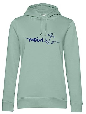 tomBrook Damen Hoodie mit Moin-Anker-Print - Weicher Kapuzenpullover mit seitlichen Eingrifftaschen