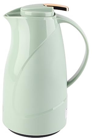 JUOPZKENN Caffettiera Isolante da 1 Litro con Rivestimento in Vetro Bollitore da Caffè a Prova di Perdite per Casa Ufficio Ristorante Feste Caffettiera Termica Caffettiera(Verde abete rosso)