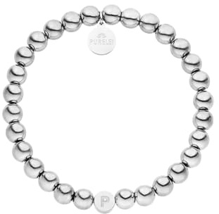 Purelei Buchstaben Armband Anxiety– Accessoire mit Bedeutung – Wasserfester Schmuck – mit Buchstaben aus langlebigem Edelstahl - Verstellbar – Modeschmuck für deinen individuellen Look