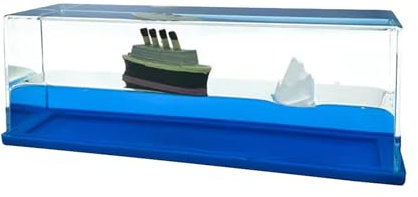 PUNELE Fluid Drift Flasche, Unsinkable Boot in Einer Box,Unsinkable Schiff, Kreuzfahrtschiff Fluid Drift Flasche Modell Dekoration, Home Dekoration Spielzeug (Titanic)