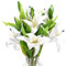 PATIKIL Lys Fausses Fleurs, 3pcs Lys Artificielle Fleurs Blanc Fleurs Artificielles Lys Soie Faux Fleurs dans Vase Véritable Toucher pour Maison Table Décorations Manger Salle, Blanc