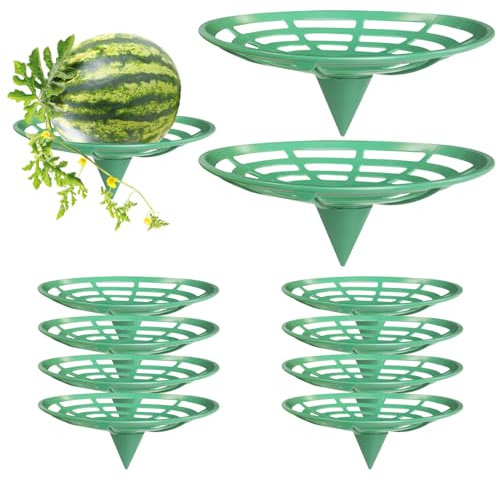 Pesoncarl 10 Pezzi di Anguria trallis 6,5 in pianta di plastica e Protezione del Melone da Giardino Evitare la putrefazione macinata per Anguria, Zucca, Zucca, Gabbie vegetali