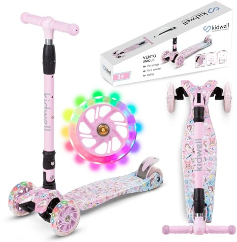 COIL Kinderroller, Dreiradscooter, Tretroller, Dreirad-Balance-Roller, Cityroller, ABEC-7-Lager, 3-stufige Lenkradverstellung, LED-Räder