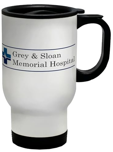 Shopagift Grey & Sloan Travel Mug Memorial Hospital Stainless Steel 14oz Cup