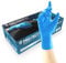 UNIGLOVES PRO.TECT - Guantes desechables de nitrilo azul, puño extendido, guantes de nitrilo, talla M
