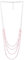 COOLSTEELANDBEYOND Chic Rose et Blanc Cristal Perles Statement Déclaration Collier Multi Couches Long Chaîne En Couches Collier