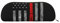 FLYIFE Leather Pencil Case with Firefighter Axe Red Line Flag Print - Gold Zipper Pencil Bag Pen Pouch for Girls Boys, Cosmetic Organizer Bag for School Office Travel