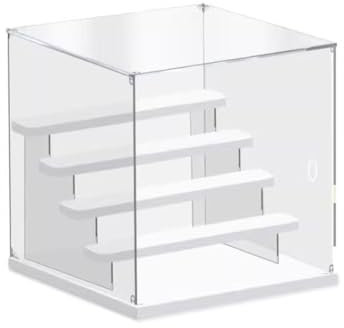 YLtremker Acryl Vitrine Schaukasten 5 Etagen Vitrine Transparent Display Case Vitrine Schaukasten Acryl Vitrine Box für Puppen Sammlerstücke Action-Figuren Miniaturfiguren Modell 32 x 32 x 29cm