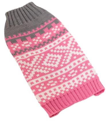 Hundepullover Kleine Hunde Hundepulli Mittelgroße Winter Hundebekleidung & Zubehör Hundezubehör für Kleine Hunde Wolle Gestrickt Sweater für Hunde 5-8kg Hundejacke 1 Stück Haustier Pullover Tricolour