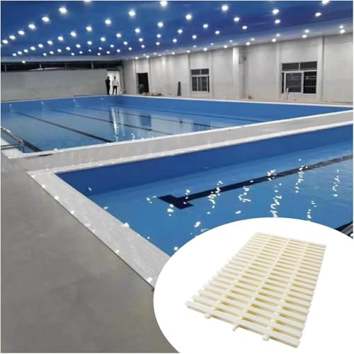 Pool-Ablaufgitter für Schwimmbecken, Kunststoff, Überlaufgitter (weiß, 25 cm, 6 Stück)
