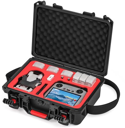 STARTRC PHOTO wasserdichte Hartschalen Koffer für DJI Mini 4 Pro Fly More Combo, tragbare Reisetasche für DJI Mini 4 Pro/Mini 3 Pro/Mini 3 Zubehör/RC2/RC/N1/N2 Controller
