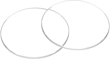 sourcing map 2pcs Watch Crystal Glass Lens 35mm Dia 1.2mm Beveled Edge Flat Round Ultra-Clear Glass Watch Face Crystals Len Dial Mirror Replacement Parts for Watchmaker Repair