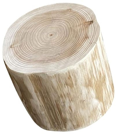 POPETPOP Tabouret en Bois Naturel Repose-Pieds en Souche Darbre pour Chambre À Coucher Salon Bar Décoration Vintage