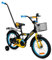 MIRAVO Kinderfahrrad Fahrrad Kinder Ab 3 Bis 6 Jahre Mit Stützrädern Schubstange V-Brake Bremsen Rückstrahl Aufkleber 16 Zoll Radgröße Korb Für Junge Spark Schwarz Gelb