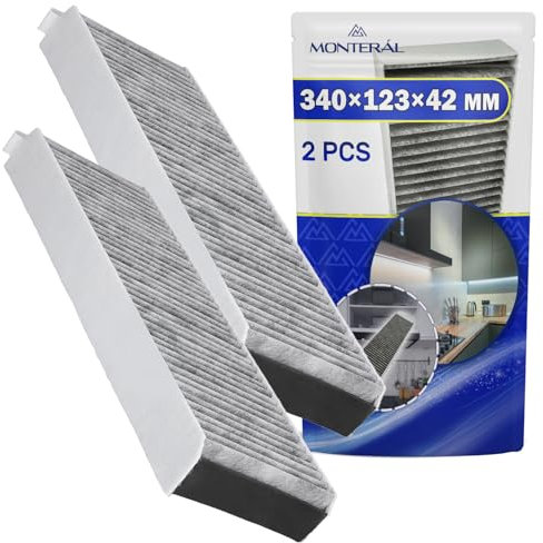 2 Stück Aktivkohlefilter Dunstabzugshaube 430x123x42 mm Dunstabzugshaube für Bora BAKFS - MONTERAL