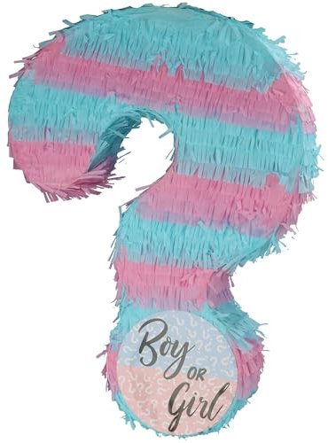 Goodtimes Pinata Gender Reveal 50cm hoch Partyspiel Zum Befüllen mit Süßigkeiten und zerschlagen Als Geschenkidee für Geburtstag Hochzeit JGA