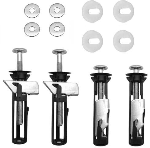 4 Pack Toilet Seat Fittings,Toilet Seat Bolts,Heavy Duty toilet seat Fastener Bolt Kit,Easy Installation And Maintenance Universal Toilets seat Screws,Suitable for toilet Lid Hinges Replacement Parts.