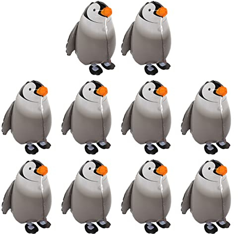 Riuulity Stehende Pinguin-Folienballons in Leuchtenden Farben, Sicheres Material für Babyparty-Party-Dekoration