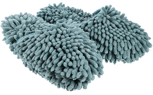 Generic Hausschuhe mit Wischmoppfunktion aus Chenille Praktische und Waschbare Mopp Hausschuhe für Einfache Bodenreinigung in Küche und Zuhause 1 Paar