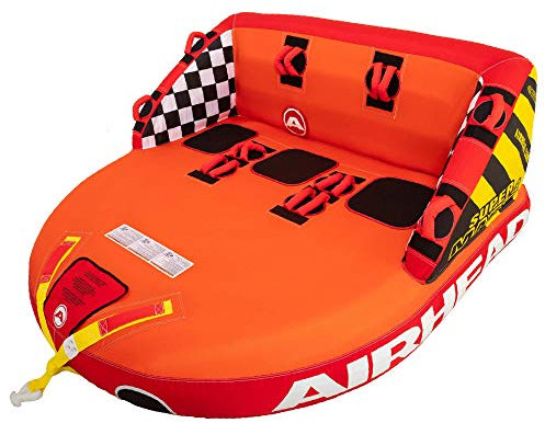 SPORTSSTUFF Boote, Motoren, Magnetspule, Bootsmotoren, Bootssitze, Bojen, Kette, Seil, Power, Seilwinde Super Mable Abschlepprohr, Orange, 1-3 Rider