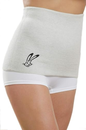 Rückenwärmer mit LogoHase Gr.S naturmelange