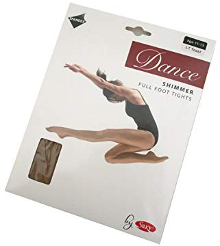 Roch Valley Silky Shimmer Dance Tights Light Toast Age 9-11
