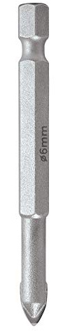 Trend TCT Glass Drill Bit 6mm, Quick Release, for Glass, Porcelain & Tiles | Quick Release Tungsten Carbide Tipped Drill Bit For Glass, Porcelain, Tiles And Mirrors, SNAP/GD/6MM