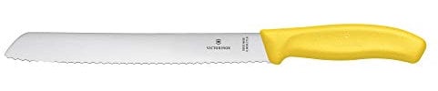 Victorinox Swiss Classic, coltello da pane con lama seghettata da 21 cm in acciaio inox, giallo