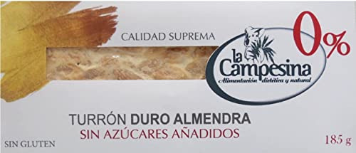 Gluten-free and sugar-free hard almond nougat 185 g (Almond)