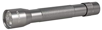 VARTA Lampe Torche LED incl. 2x piles AA, Aluminium Light F10, lampe de poche, lumière pour la maison, le camping, la pêche, le garage, les pannes de courant, l'extérieur