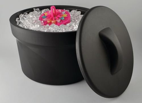 SP Scienceware M16807-2002 Bel-Art Products Magic Touch 2 Ice Bucket with Lid, 2.5 L, 10.56 Depth x 7.06 Height, Black