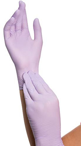 Halyard Health 52818-bx Nitrile Powder-Free Exam Gloves, M, Shape, Medium, Lavender (Pack of 250)