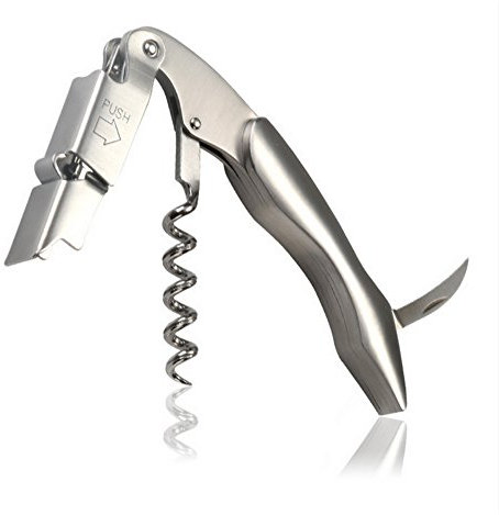 GWCLEO Wine Opener, Manual 3 in 1 Corkscrew Stainless Steel with Bottle Opener and Foil Cutter, Openers with Gifts Box for Wine Corks, Bottle and Beer Caps