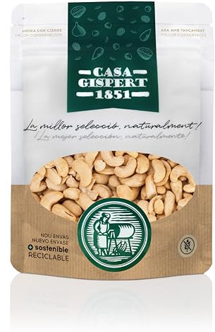 Casa Gispert - Pistacho - Sin Gluten, Vegano (500g, Tostado sin Sal - Con Cáscara - País)