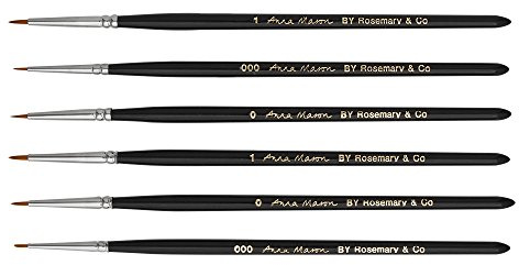 Rosemary & Co : Anna Mason : Synthetic Watercolour Brush : Top Up Set of 6