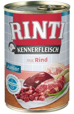 Rinti Kennerfleisch Junior Rind | 48x 400g Hundefutter